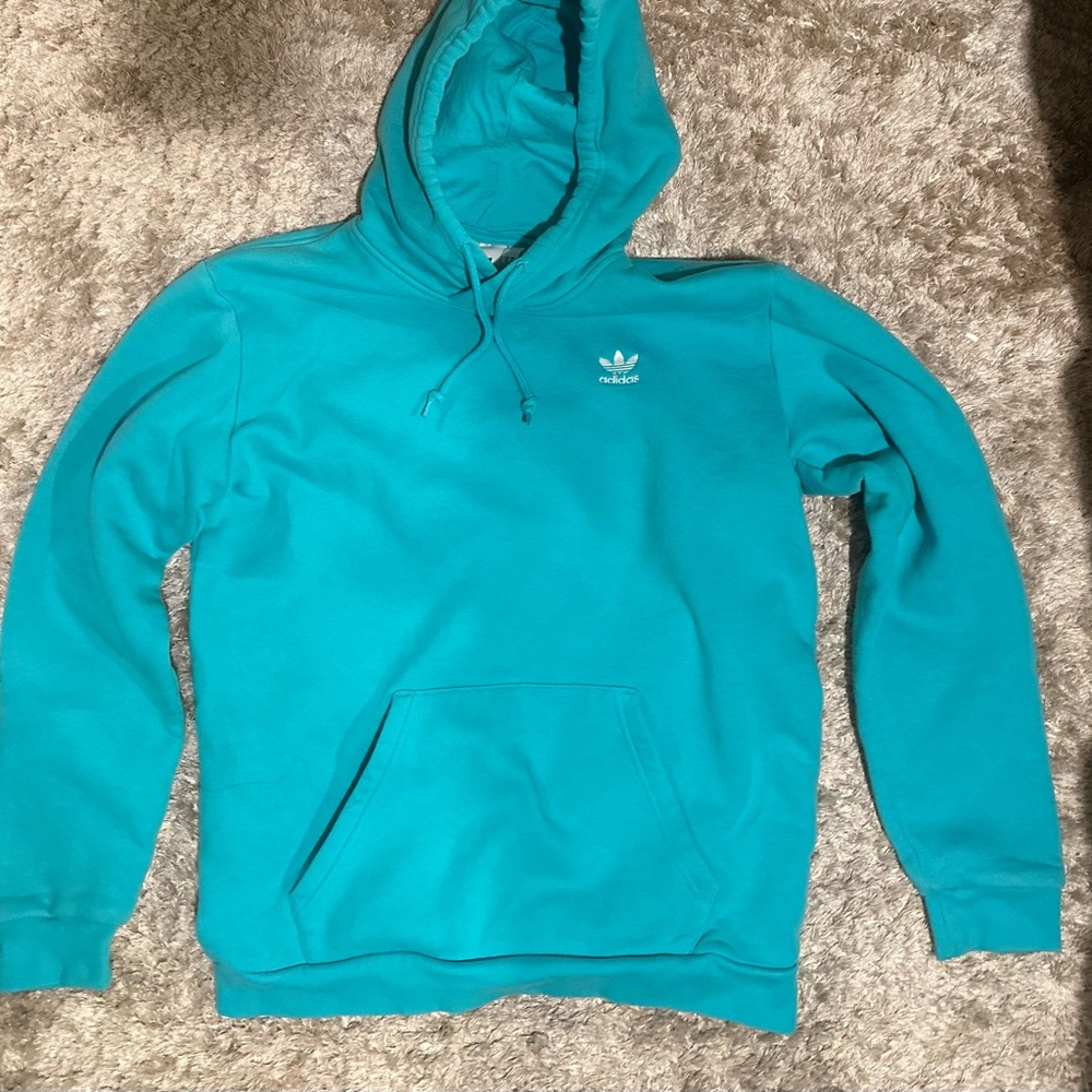 Adidas Men's Teal Hoodie
